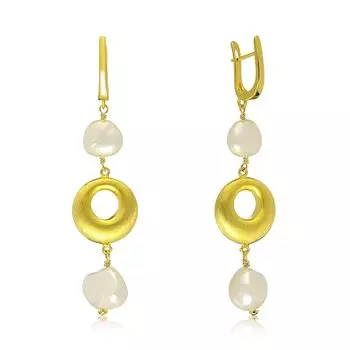 Серебряные серьги с жемчугом