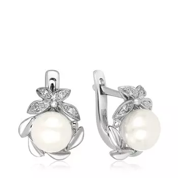 Серебряные серьги с жемчугом