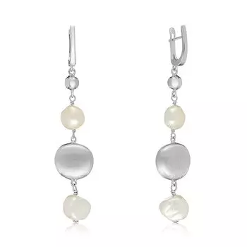 Серебряные серьги с жемчугом