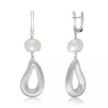 Серебряные серьги с жемчугом