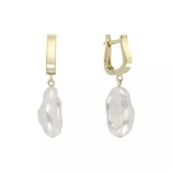 Серебряные серьги с жемчугом Барокко