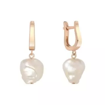 Серебряные серьги с жемчугом Барокко