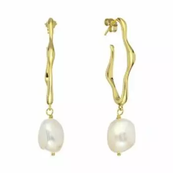 Серебряные серьги с жемчугом Барокко