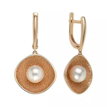 Серебряные серьги с жемчугом Swarovski