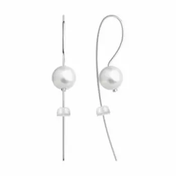 Серебряные серьги с жемчугом Swarovski