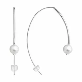 Серебряные серьги с жемчугом Swarovski