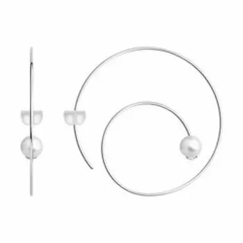 Серебряные серьги с жемчугом Swarovski