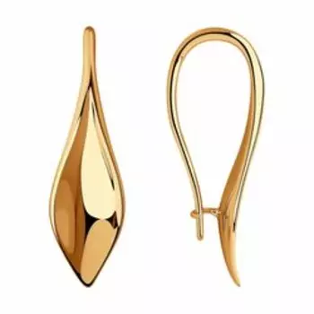 Серебряные серьги с золочением