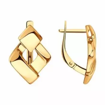 Серебряные серьги с золочением