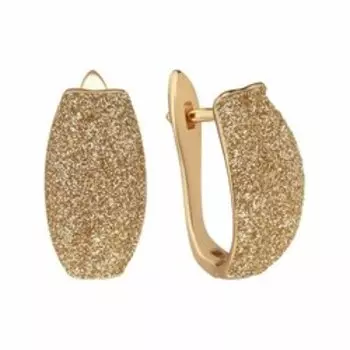 Серебряные серьги с золотым глиттером