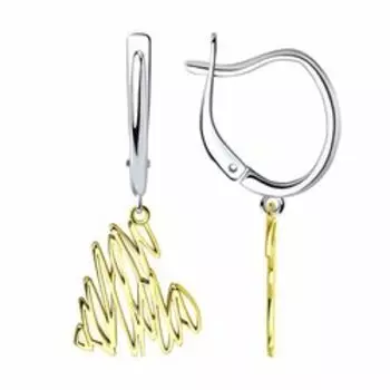 Серебряные серьги "Сердца"