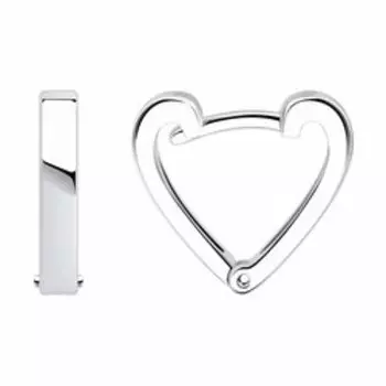 Серебряные серьги "Сердца"