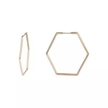 Серебряные серьги "Шестиугольники"