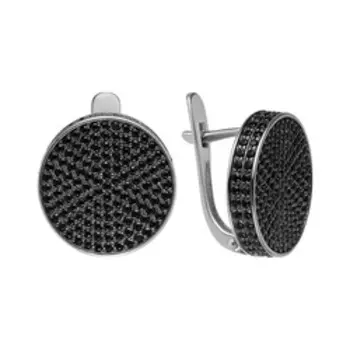 Серебряные серьги со шпинелью