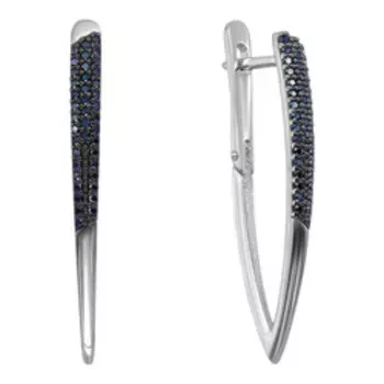 Серебряные серьги со шпинелью