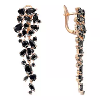 Серебряные серьги со шпинелью