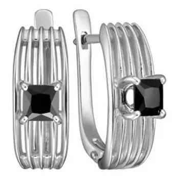 Серебряные серьги со шпинелью