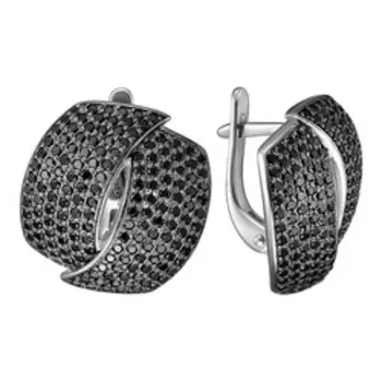 Серебряные серьги со шпинелью