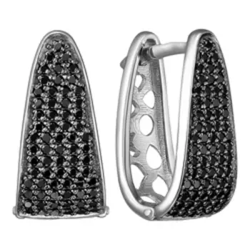 Серебряные серьги со шпинелью
