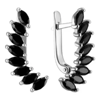 Серебряные серьги со шпинелью