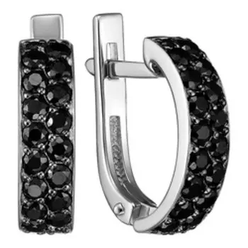 Серебряные серьги со шпинелью