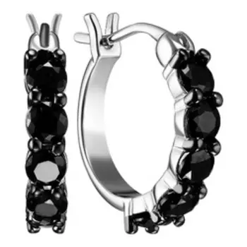 Серебряные серьги со шпинелью