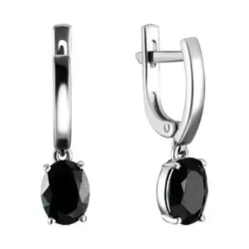 Серебряные серьги со шпинелью