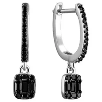 Серебряные серьги со шпинелью