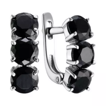 Серебряные серьги со шпинелью