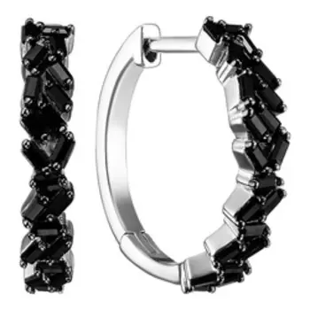 Серебряные серьги со шпинелью