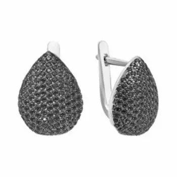 Серебряные серьги со шпинелью