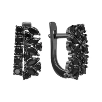 Серебряные серьги со шпинелью