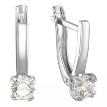 Серебряные серьги со стеклом