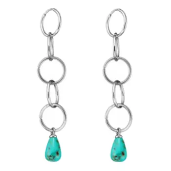 Серебряные серьги-трансформер 925 пробы