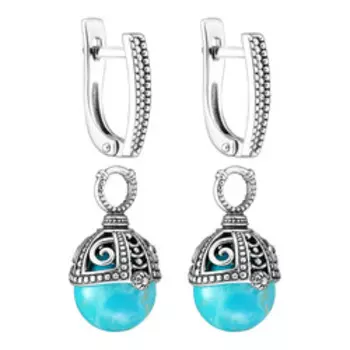 Серебряные серьги-трансформер 925 пробы