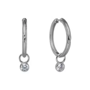 Серебряные серьги-трансформер с фианитами swarovski