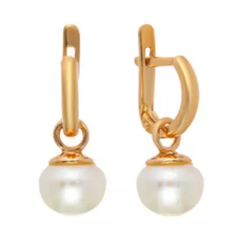 Серебряные серьги-трансформер с жемчугом