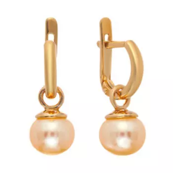 Серебряные серьги-трансформер с жемчугом