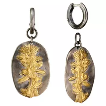 Серебряные серьги-трансформеры "Цветы"