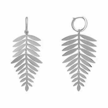 Серебряные серьги-трансформеры "Листочки"