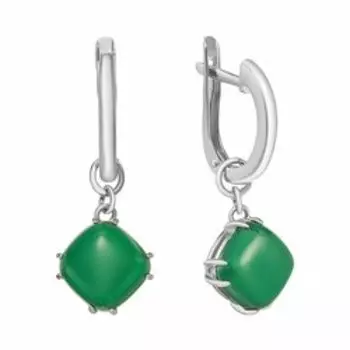 Серебряные серьги-трансформеры с агатом