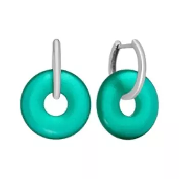 Серебряные серьги-трансформеры с агатом