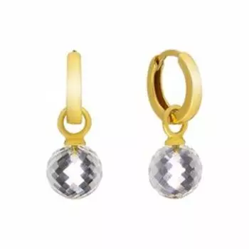 Серебряные серьги-трансформеры с горным хрусталем