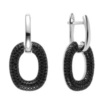 Серебряные серьги-трансформеры с нанокристаллами