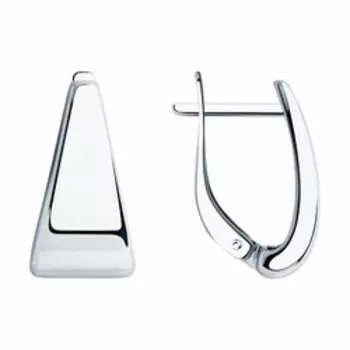 Серебряные серьги "Треугольники"