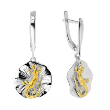 Серебряные серьги "Ящерицы"