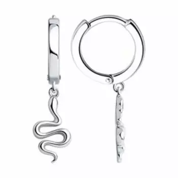 Серебряные серьги "Змейки"