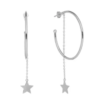 Серебряные серьги "Звезды"