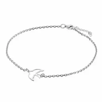 Серебряный браслет на ногу "Ласточка"