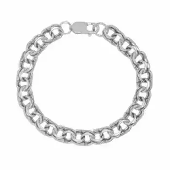 Серебряный браслет плетение "Бисмарк"